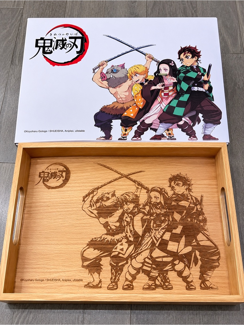 Demon Slayer Kimetsu no Yaiba Wooden Tray Anime BNIB